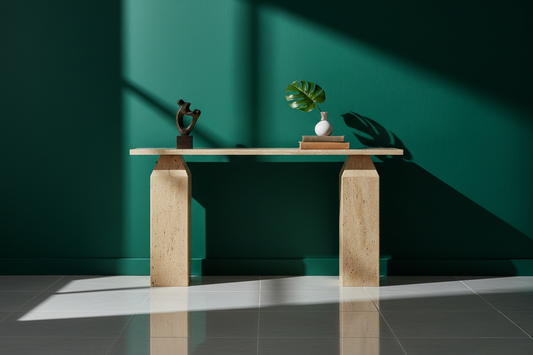 Travertine Console