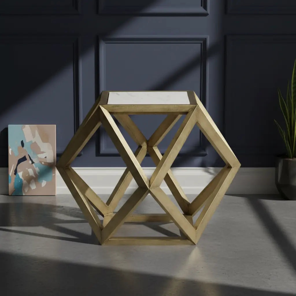 Brass Cube With Marble Top Maincharacter