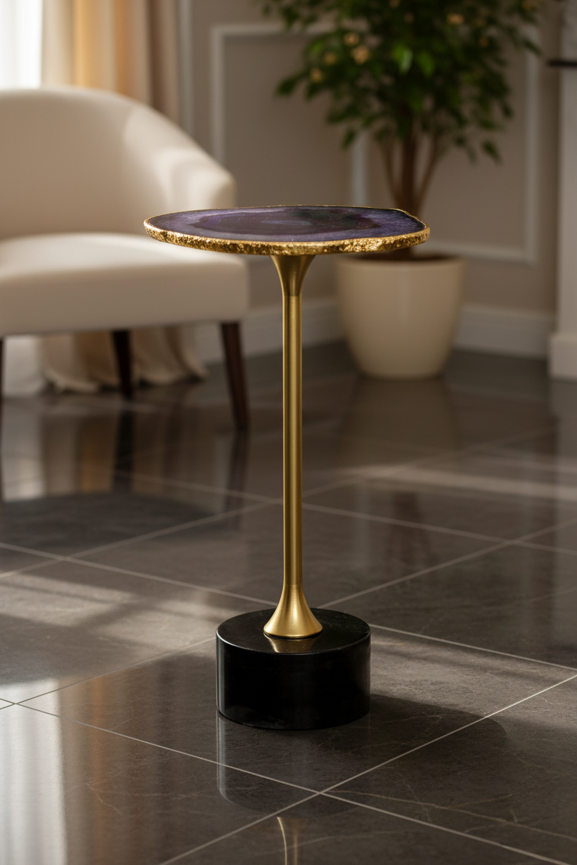 Agate Top Side Table