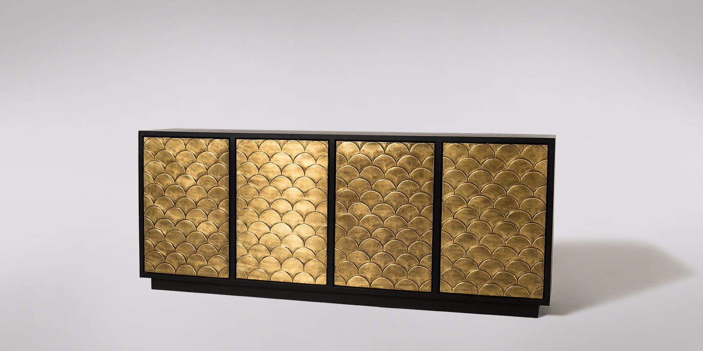 Fish Scale Credenza Four Door Maincharacter