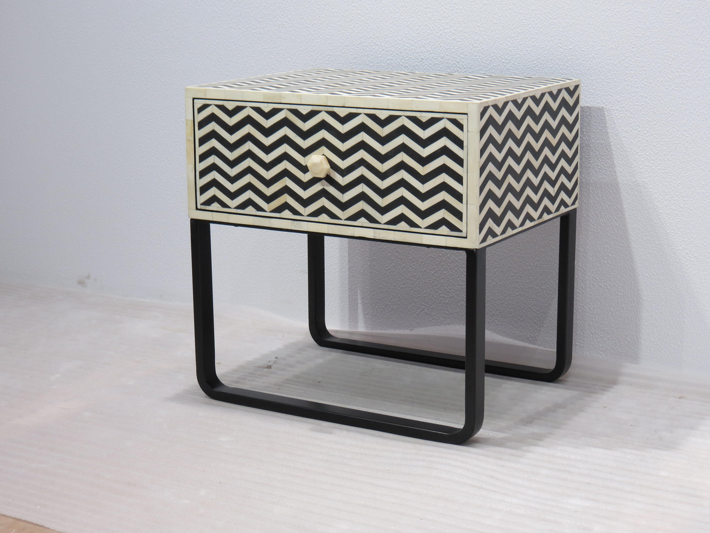 Chevron Bed Side 1 Drawer