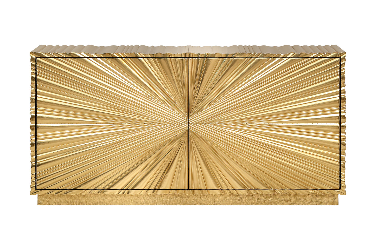 Sunburst 2 Door Credenza Brass