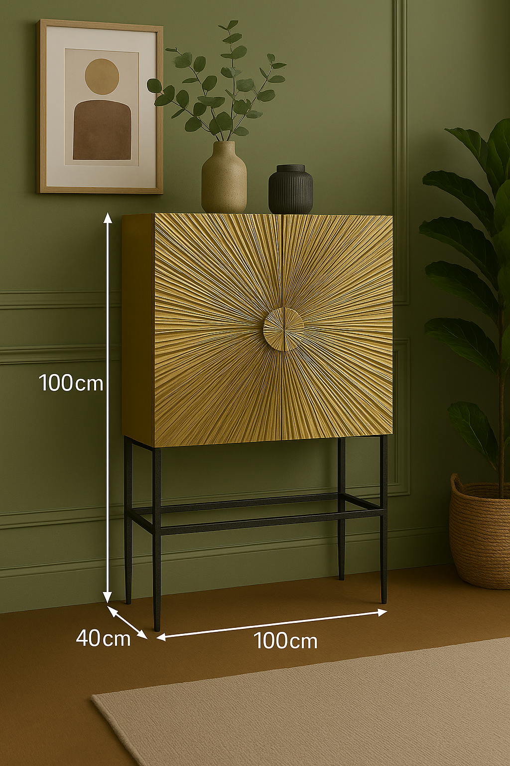 Sunburst Bar Cabinet