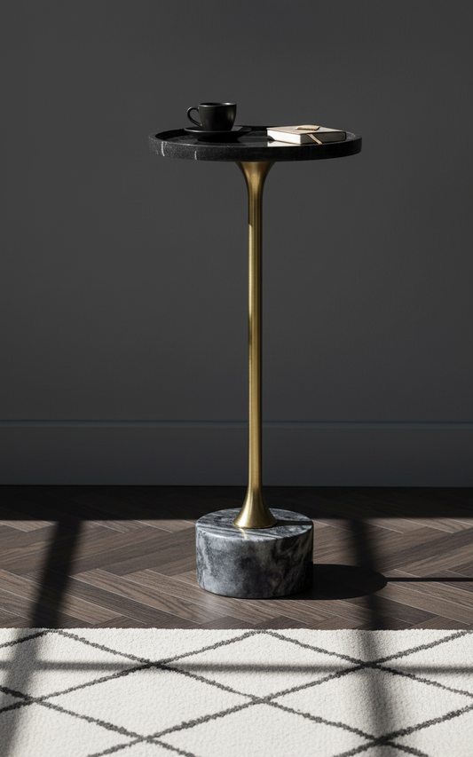 Amber Marble Side Table