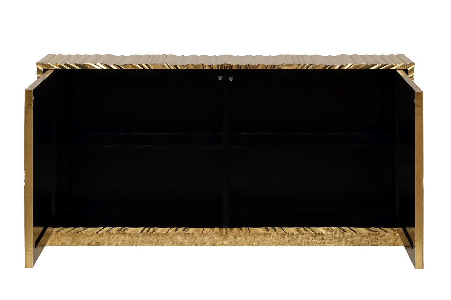 Sunburst 2 Door Credenza Brass