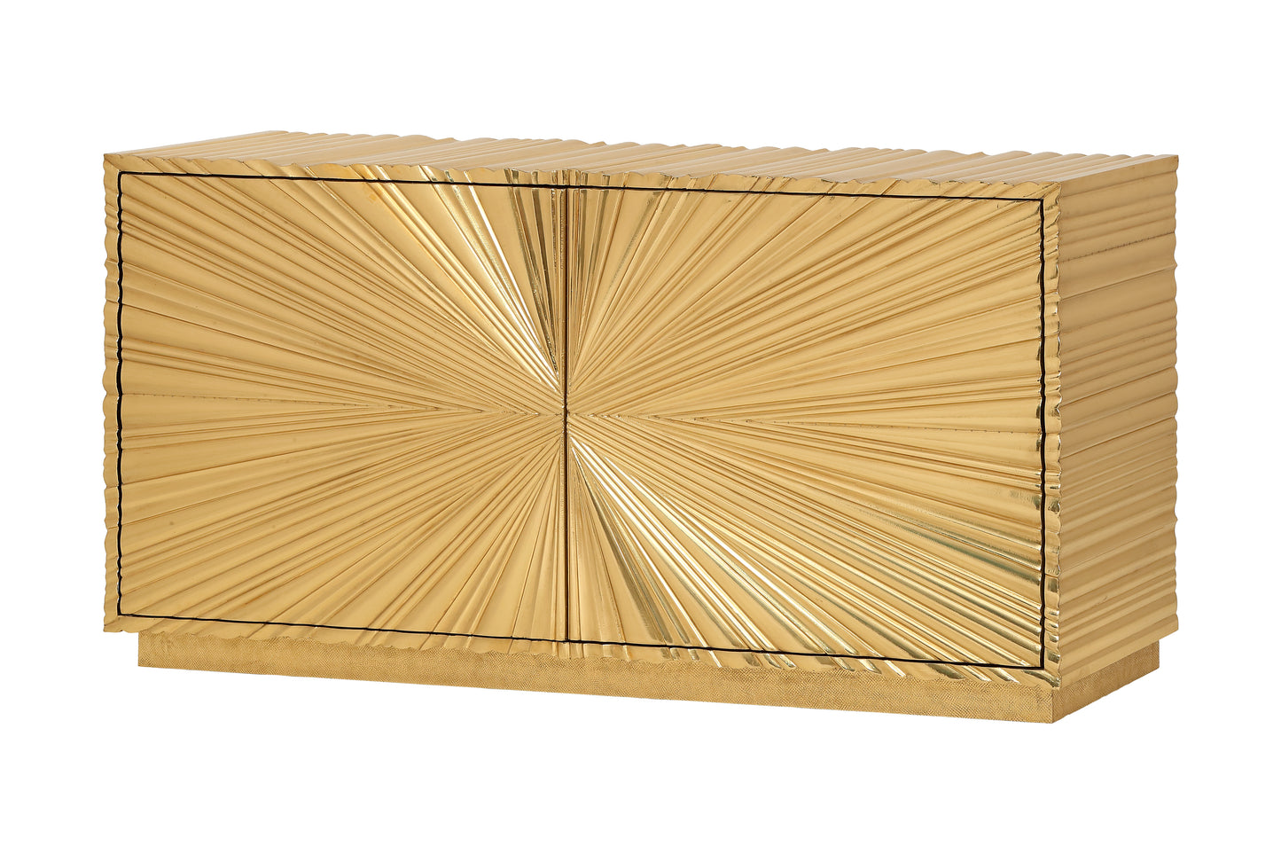 Sunburst 2 Door Credenza Brass