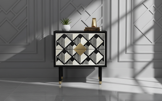 Diamond Bed Side Bone Inlay