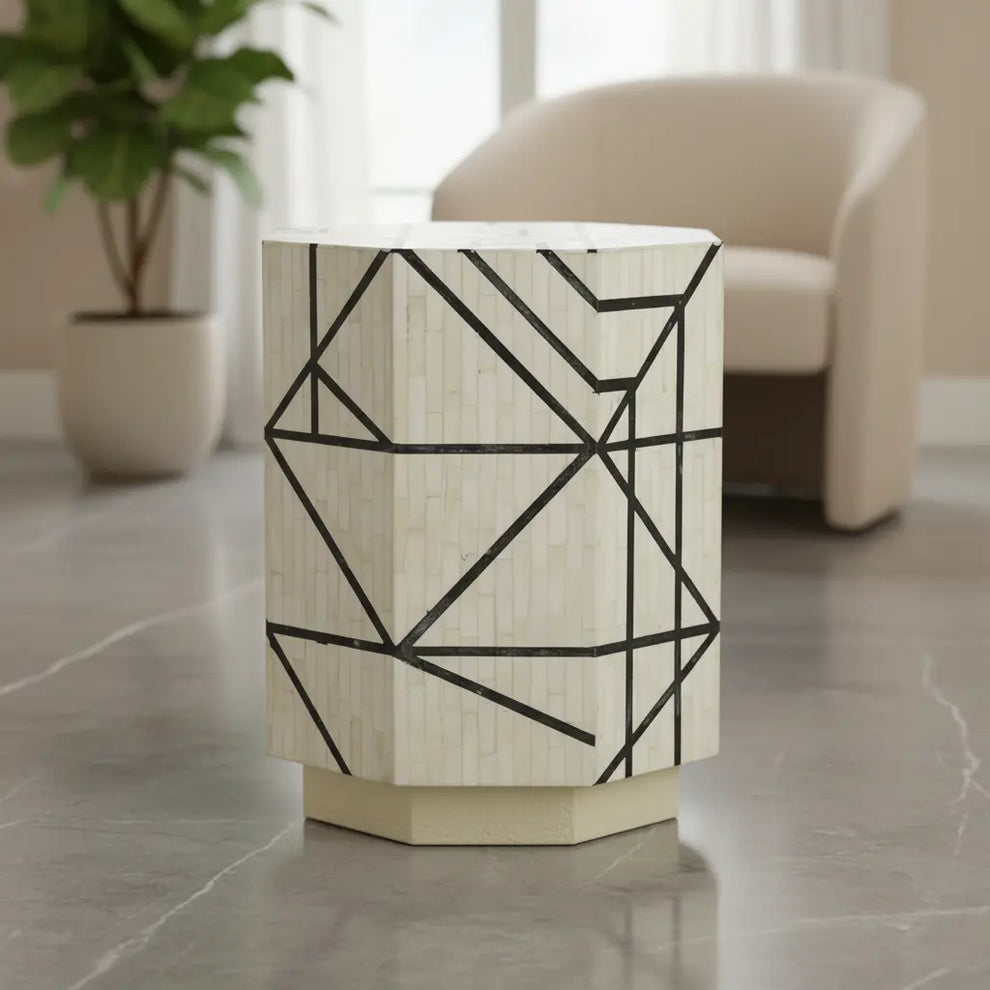 Abstract Bedside Table Abstract Side Table – Main Character | Luxury Furniture Studio
