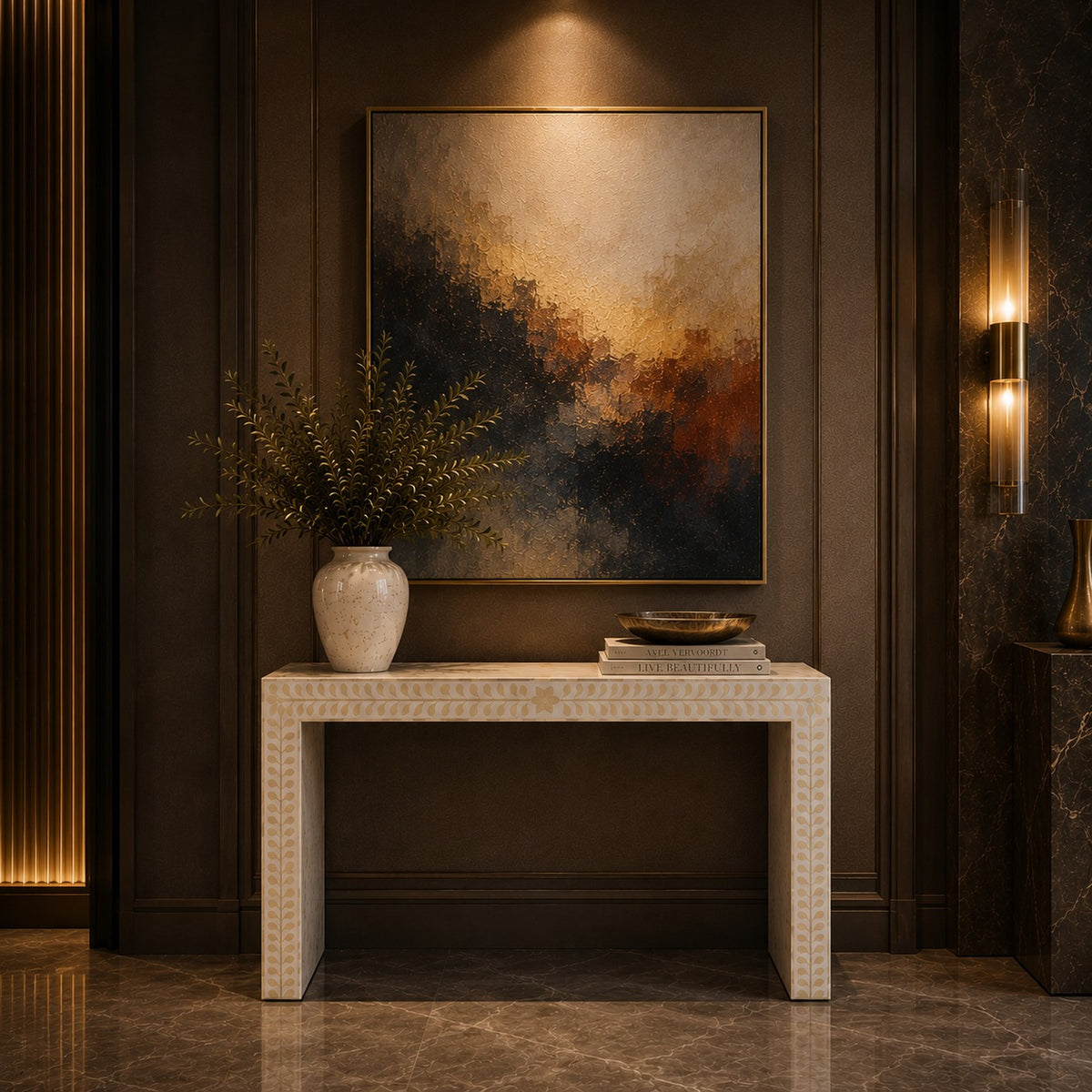Clara Bone Inlay Console Main Character | Luxury Furniture Studio