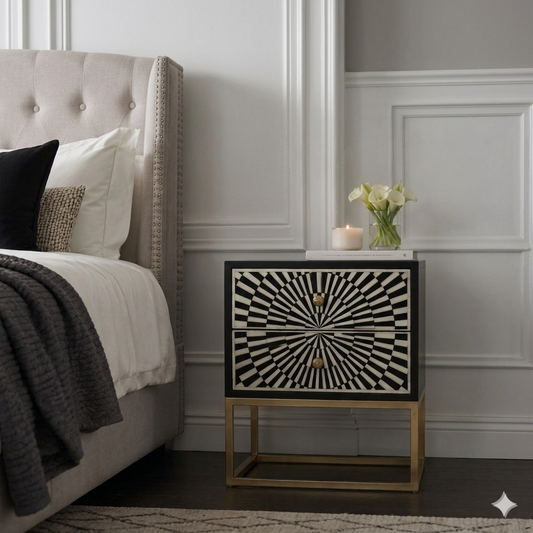 Sunray Bedside Main Character | Luxury Furniture Studio