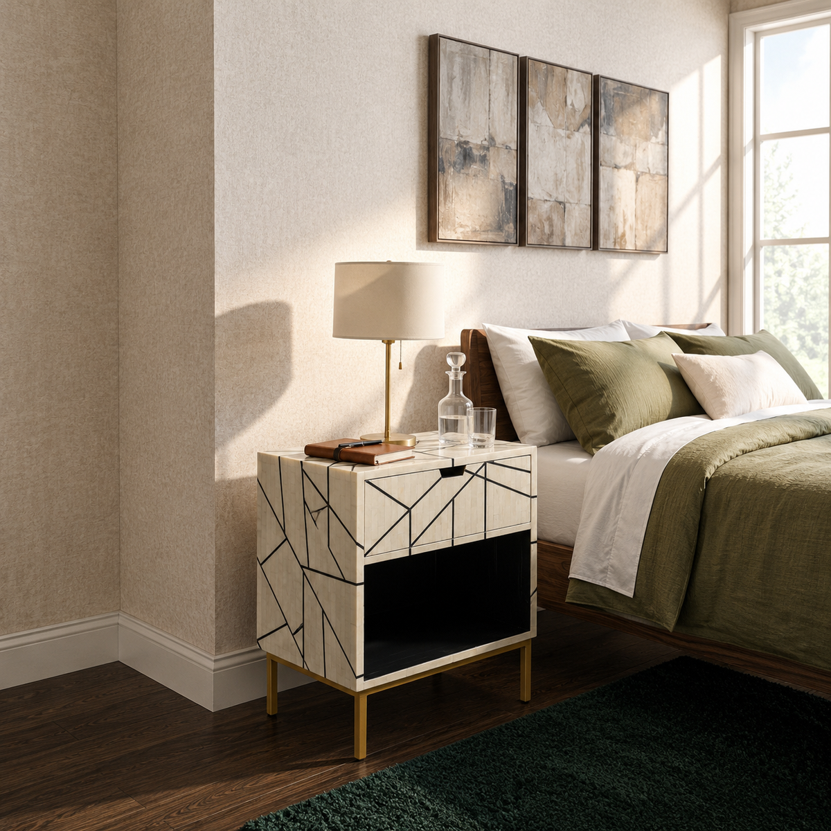 Abstract Bedside Main Character | Luxury Furniture Studio