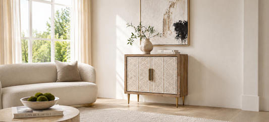 Aziza 2 Door Cabinet Main Character | Luxury Furniture Studio