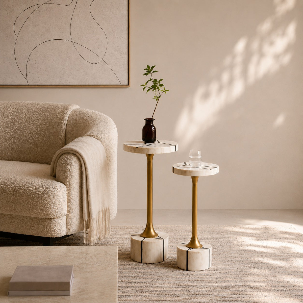 Abstract Cocktail Table Set of 2 Main Character | Luxury Furniture Studio