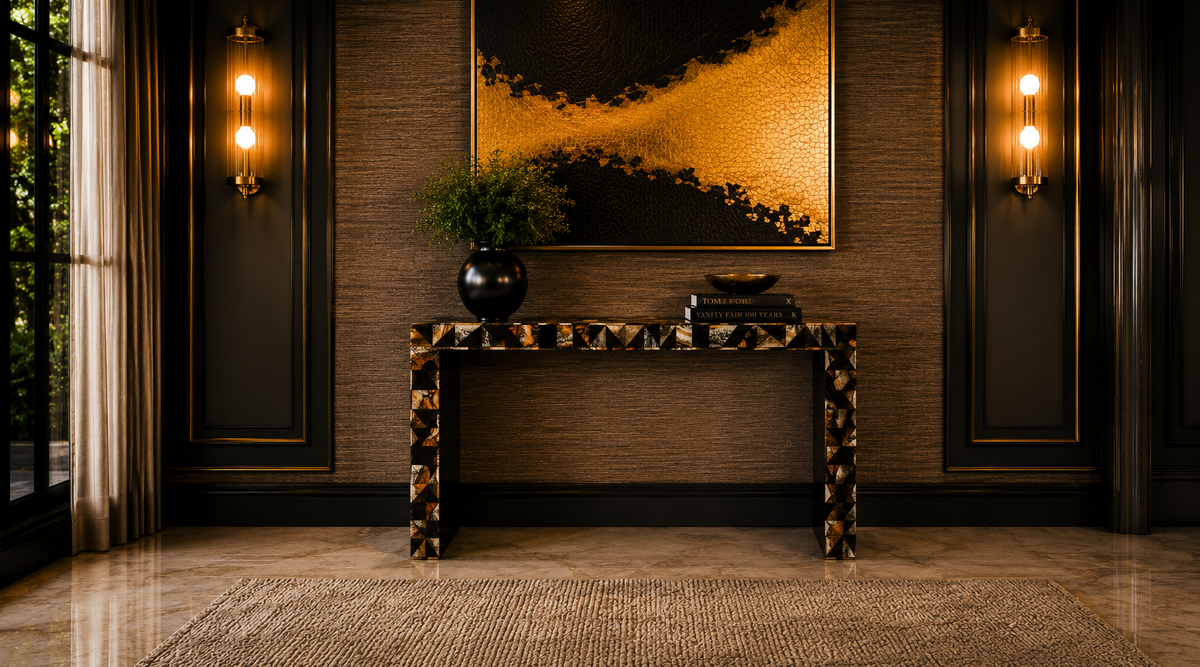 Monochrome Horn Console Main Character | Luxury Furniture Studio