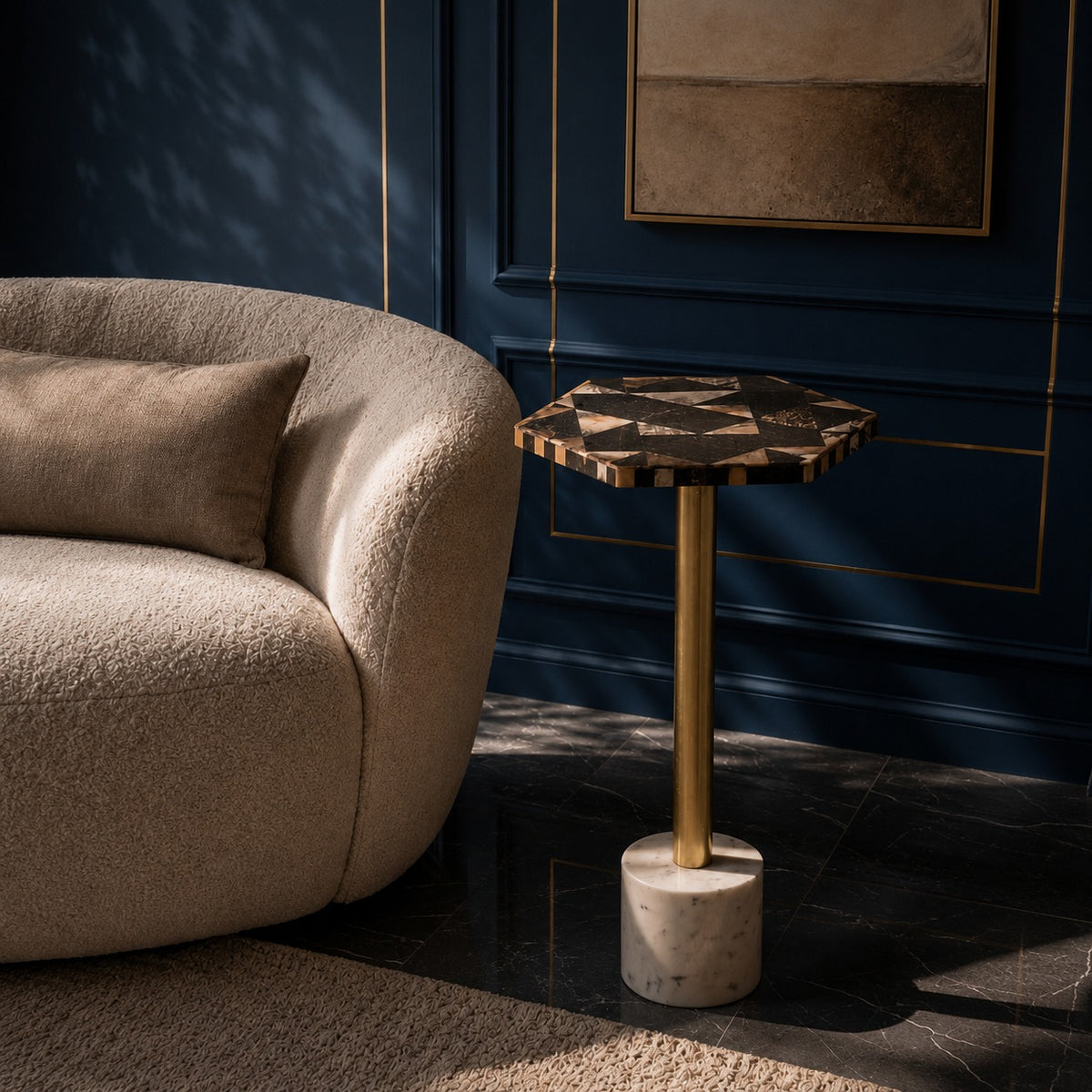 Alabaster Monochrome Horn Cocktail Table Main Character | Luxury Furniture Studio