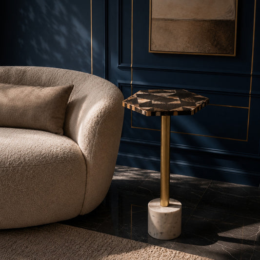 Alabaster Monochrome Horn Cocktail Table Main Character | Luxury Furniture Studio
