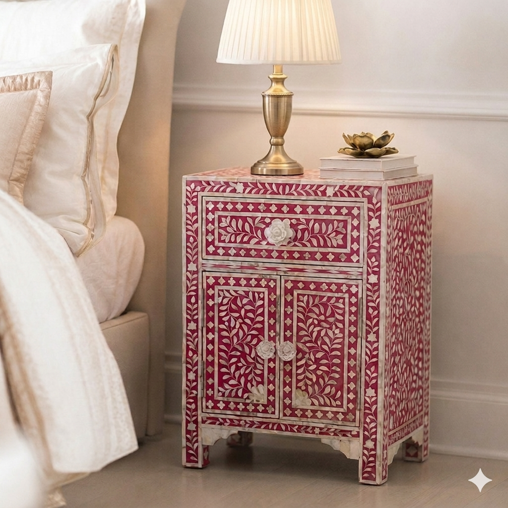 MOP Inlay Bedside Main Character | Luxury Furniture Studio