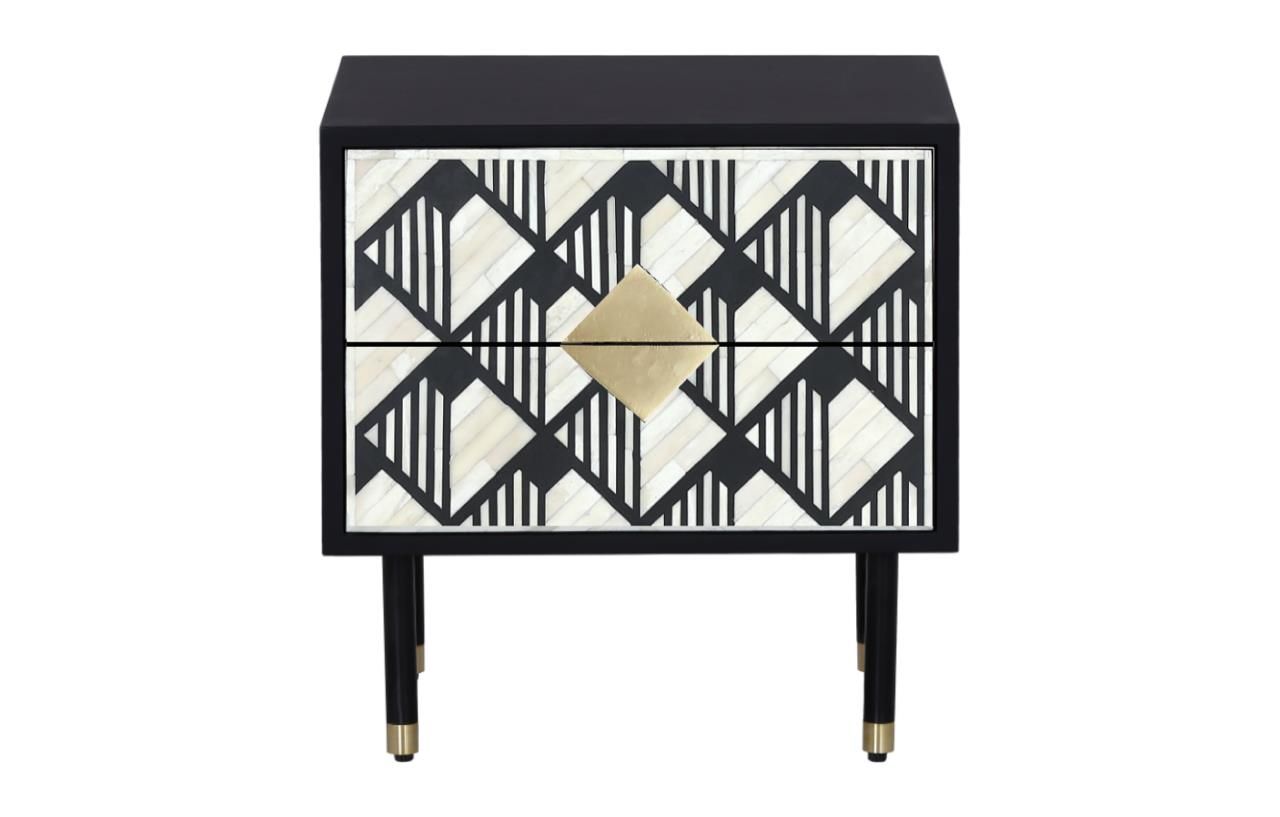Diamond Bed Side Bone Inlay