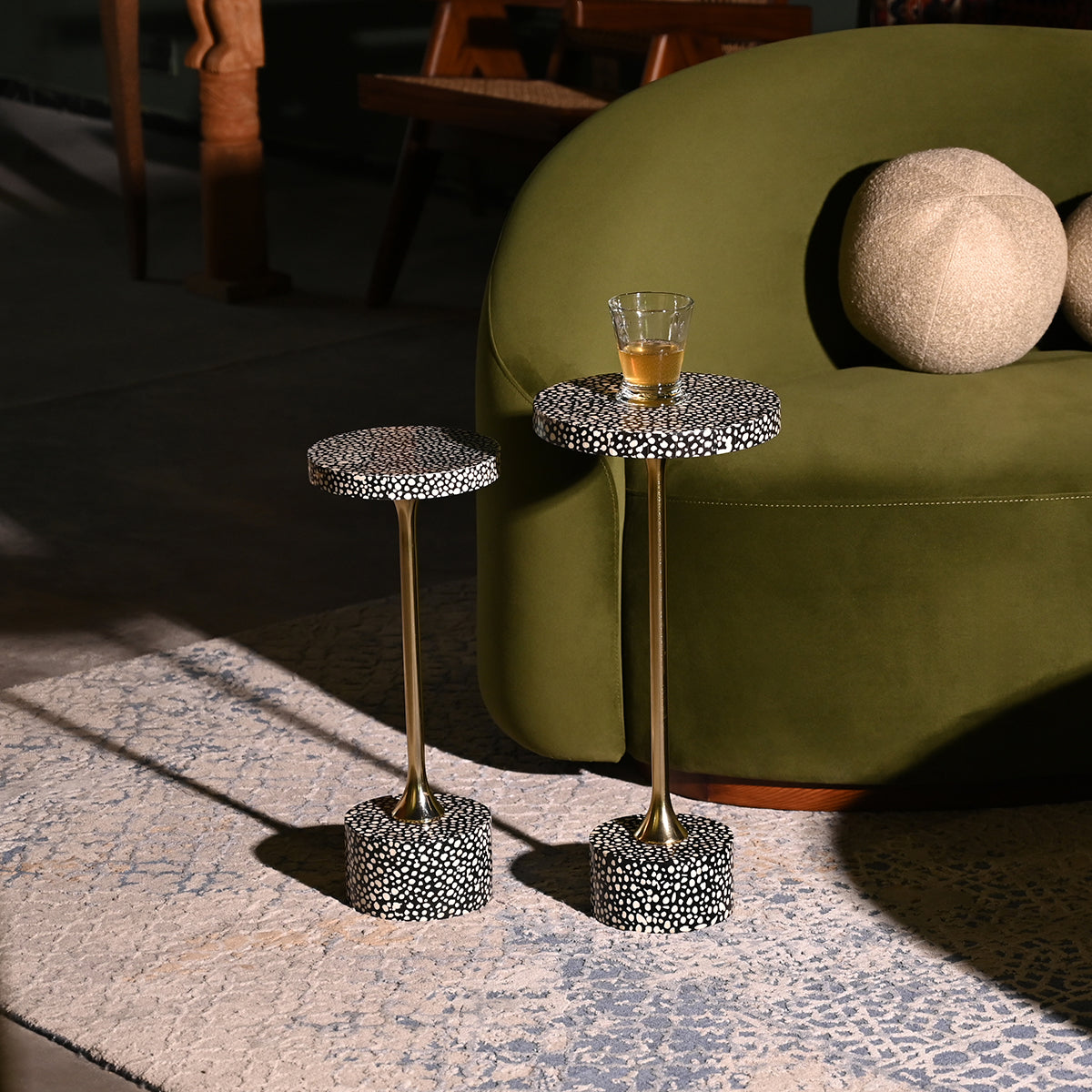 Shagreen Cocktail Table Set of 2 Main Character | Luxury Furniture Studio