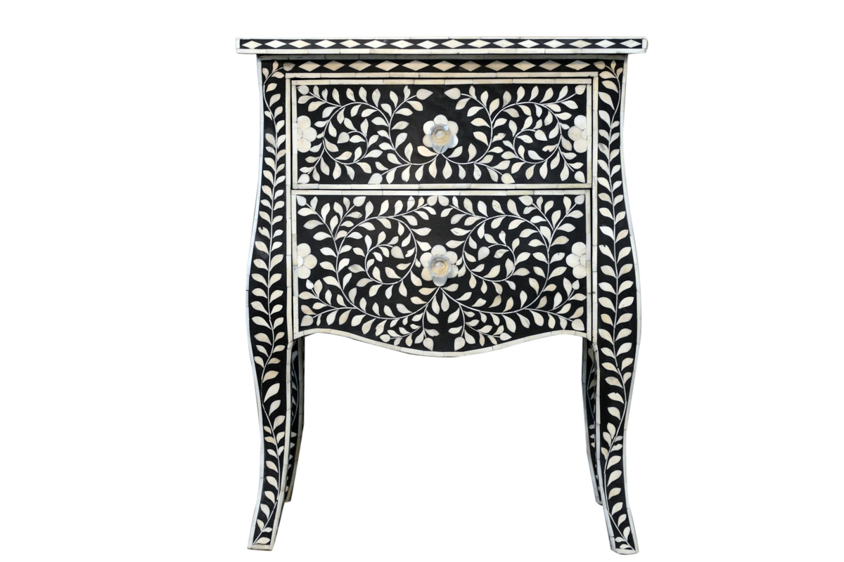 Bone Inlay Bedside Main Character | Luxury Furniture Studio